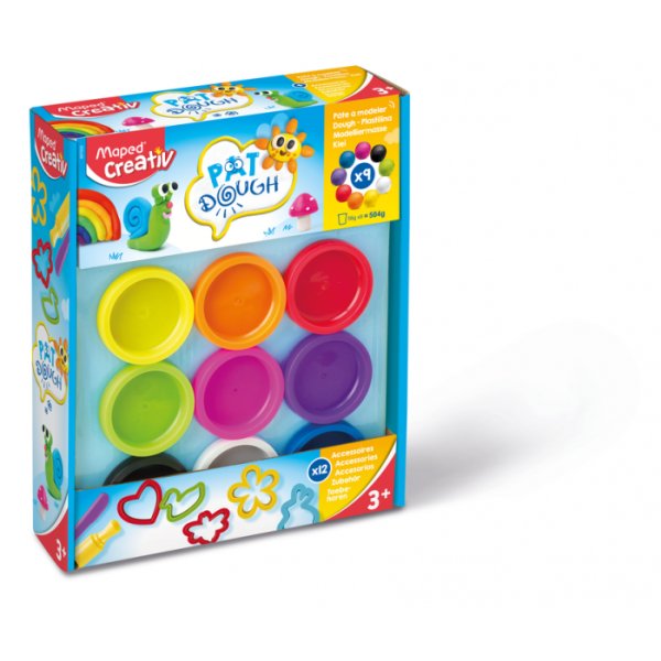Tonset - Maped Pat´Dough - 9 Gläser + 12 Zubehörteile (ab 3 Jahren) Tonset - Maped Pat´Dough - 9 Gläser + 12 Zubehörteile (ab 3 Jahren)