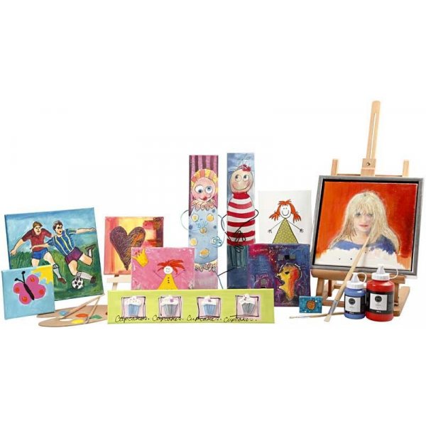 Leinwand - weiß - 15 x 15 cm - 80 Stk Leinwand - weiß - 15 x 15 cm - 80 Stk