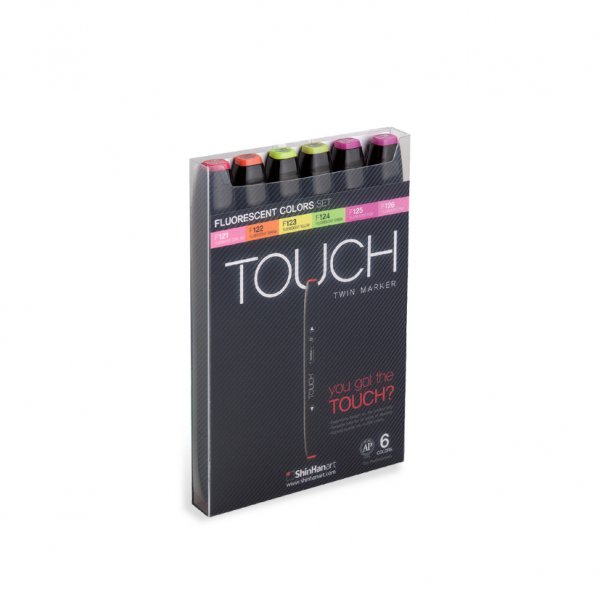 Touch Twin Marker 6 Stck - Fluoreszierende Farbe