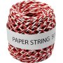 Papierschnur - rot/wei - 50 m