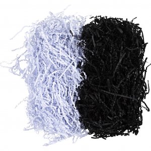 Papierstreifen 25-30 cm x 3 mm Schwarz/Weiß 2 x 50 g Papierstreifen 25-30 cm x 3 mm Schwarz/Weiß 2 x 50 g