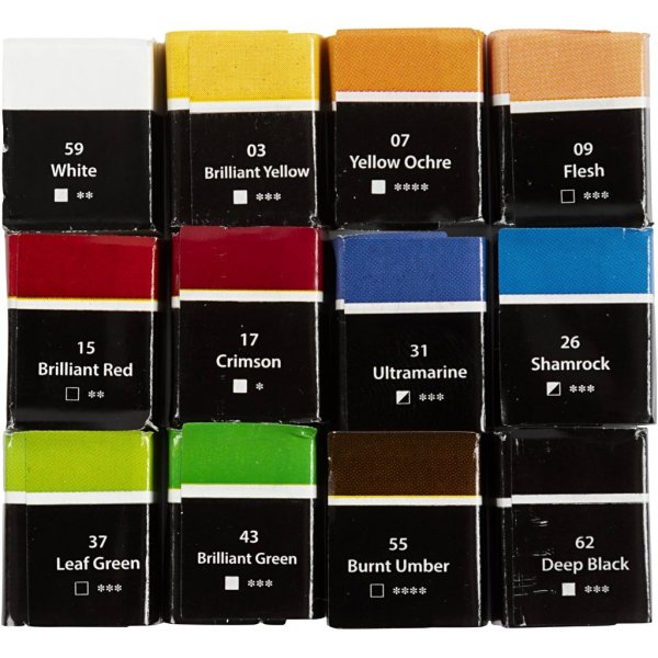 Art Aqua Aquarellfarben - Standardfarben - 12 Stk Art Aqua Aquarellfarben - Standardfarben - 12 Stk
