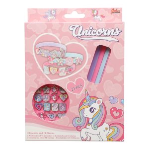 Einhorn-Armbandset - 3 Armbänder mit 18 Anhängern Einhorn-Armbandset - 3 Armbänder mit 18 Anhängern