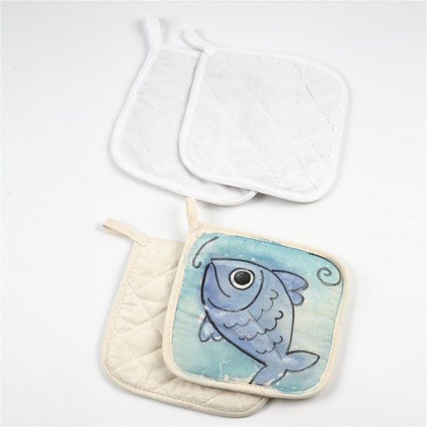 Topflappen - hell natur - 4 Stk Topflappen - hell natur - 4 Stk