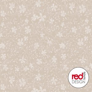 Wachstuch mit Blattmotiv - Beige