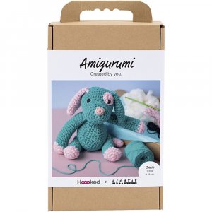 DIY-Set Amigurumi-Welpe, pastellrosa und dunkeltürkis - 1 Packung. DIY-Set Amigurumi-Welpe, pastellrosa und dunkeltürkis - 1 Packung.