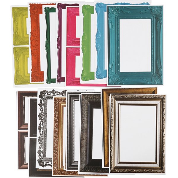 Kartonrahmen - gemischte Farben - 64 Stk Kartonrahmen - gemischte Farben - 64 Stk