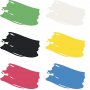 Plus Color Hobbyfarbe - Grundfarben - 6 x 250 ml