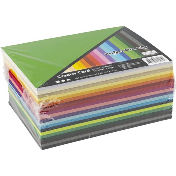 Kreativkarton - gemischte Farben - A6 - 300 Stk Kreativkarton - gemischte Farben - A6 - 300 Stk