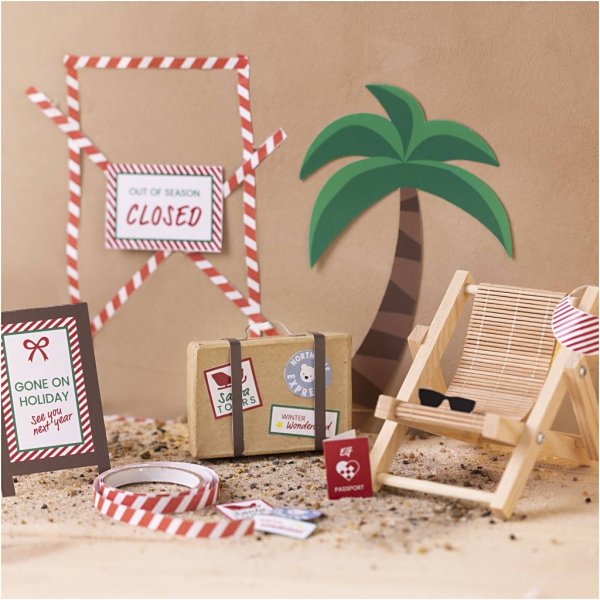 Mini-DIY-Kit Santa\\\'s Door - Im Urlaub Mini-DIY-Kit Santa\\\'s Door - Im Urlaub