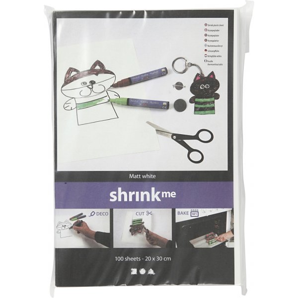 Schrumpffolie - Mattweiß - 100 Blatt Schrumpffolie - Mattweiß - 100 Blatt