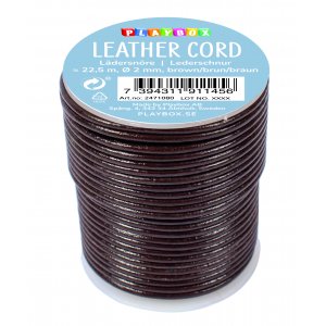 Lederband 22,5 m braun Lederband 22,5 m braun