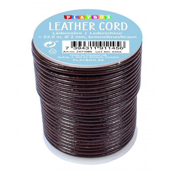 Lederband 22,5 m braun Lederband 22,5 m braun