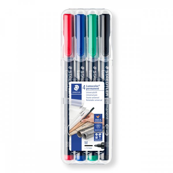 OH Pen Lumocolor Permanent 1 mm - 4 Stifte