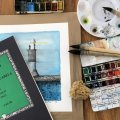 Kundenbild Aquarellblock, geklebt, kaltgepresste B�gen, 300 g - 26 x 36 cm
