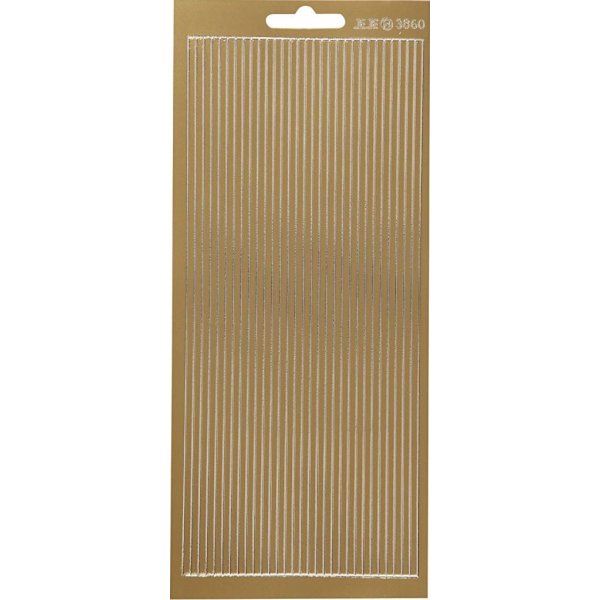 Aufkleber - Gold - Rnder - 10 x 23 cm