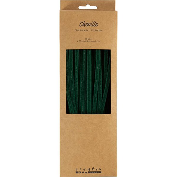 Pfeifenreiniger - 6 mm - dunkelgrün - 50 Stk Pfeifenreiniger - 6 mm - dunkelgrün - 50 Stk