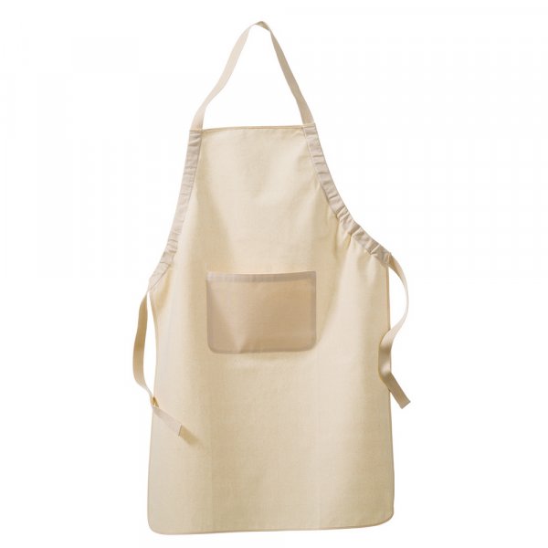 Baumwollschrze mit Tasche 60x90 cm - natur