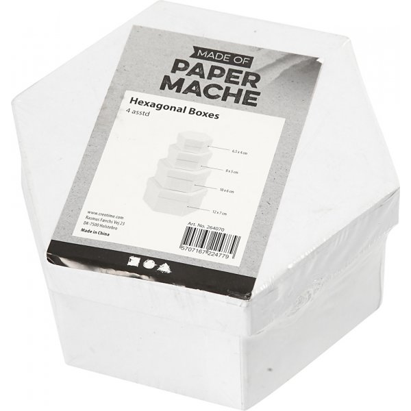 Sechseckige Boxen - weiß - 4 Stk Sechseckige Boxen - weiß - 4 Stk