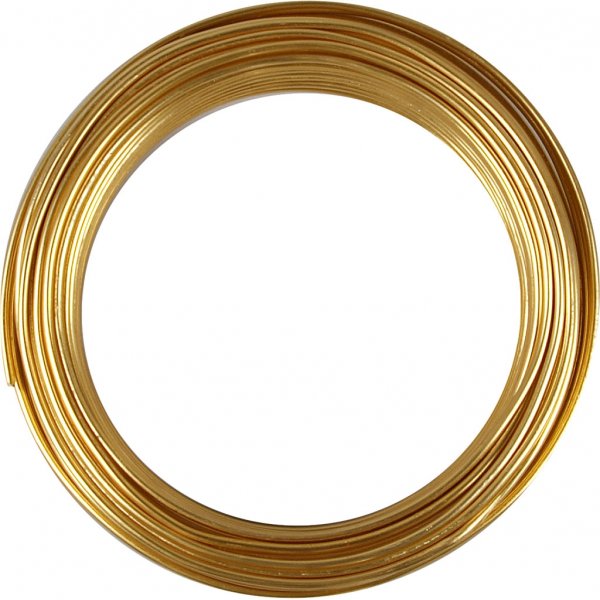 Aluminiumdraht - Ø3 mm - Gold - 29 m Aluminiumdraht - Ø3 mm - Gold - 29 m