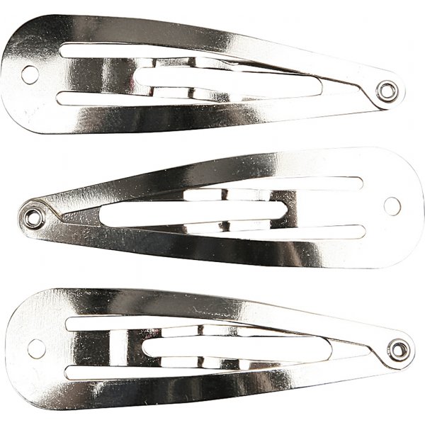 Haarspangen - versilbert - 10 Stk