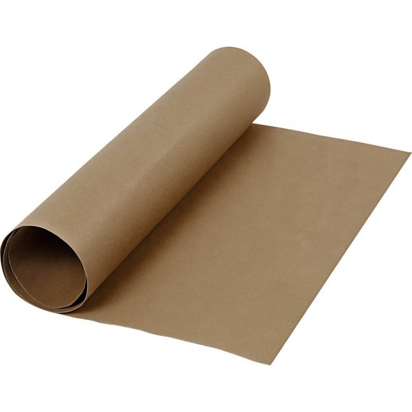 Lederpapier - dunkelbraun - einfarbig - 1 m