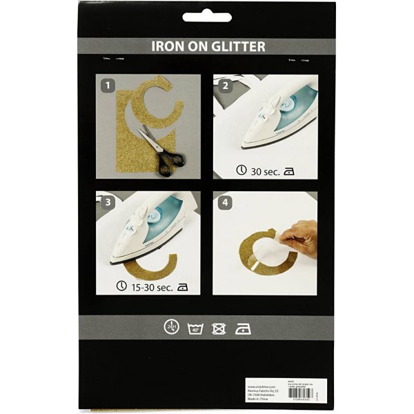 Bügelstoff - Gold - Glitzer - A5 Bügelstoff - Gold - Glitzer - A5