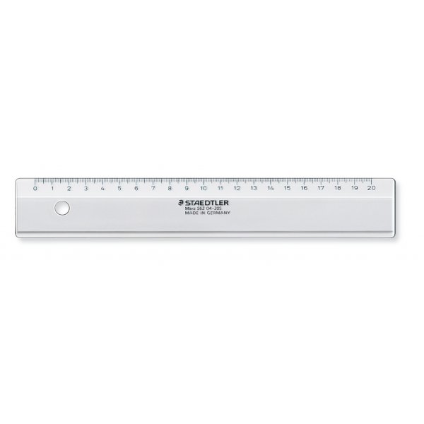 Plastiklineal Mars Staedtler Transparent