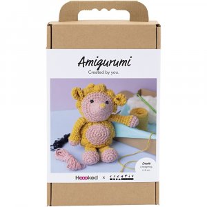 DIY-Set Amigurumi-Igel hellrosa und warmgelb - 1 Packung. DIY-Set Amigurumi-Igel hellrosa und warmgelb - 1 Packung.