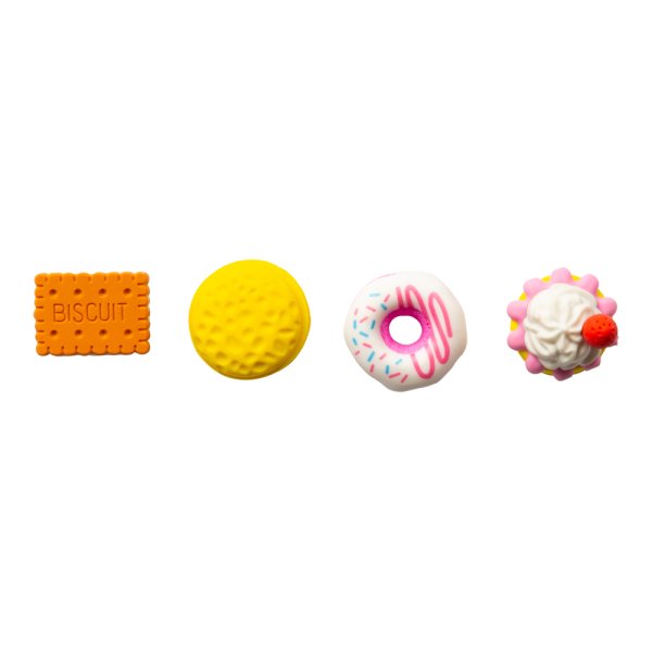 Radiergummi 4er-Pack - Gebäck Radiergummi 4er-Pack - Gebäck
