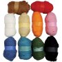 Kardierte Wolle - gemischte Farben - 10 x 25 g