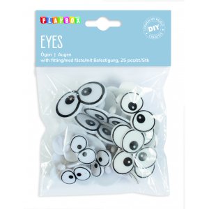 Augen mit Aufsatz 3 Gr��en - 25 Stk