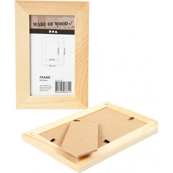 Holzrahmen mit Glas - 10,5 x 15,6 cm Holzrahmen mit Glas - 10,5 x 15,6 cm