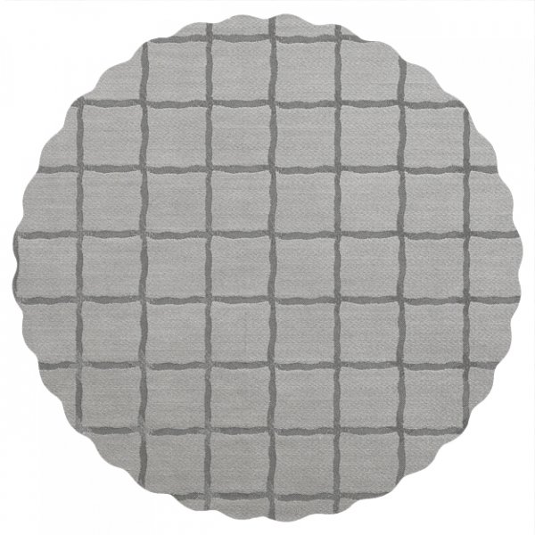 Plane aus PVC, rund, geprgt, quadratisch - Grau