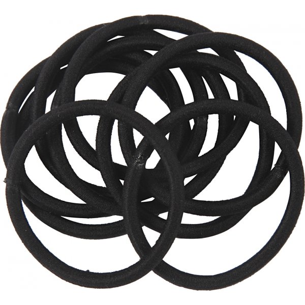 Haargummi - schwarz - 10 Stk Haargummi - schwarz - 10 Stk