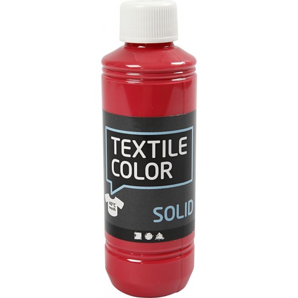 Textil Feste Textilfarbe - rot - deckend - 250 ml