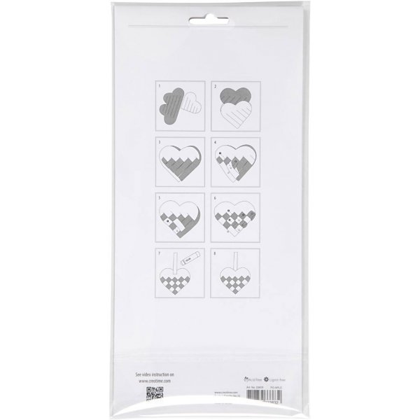 Bastelset - Geflochtene Herzen - Rot/Weiß - 8-tlg Bastelset - Geflochtene Herzen - Rot/Weiß - 8-tlg