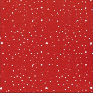 Geschenkpapier - dunkelrot - Sterne und Monde - 5 m Geschenkpapier - dunkelrot - Sterne und Monde - 5 m