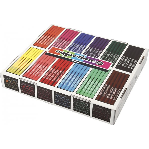 Colortime Bleistifte - gemischte Farben - 2 mm - 12x24 Stk Colortime Bleistifte - gemischte Farben - 2 mm - 12x24 Stk