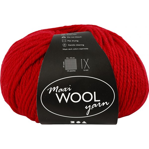 Wollgarn - rot - 100 g Wollgarn - rot - 100 g