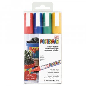 Filzstift ZIG Posterman PMA-30 2 mm, 4 Farben