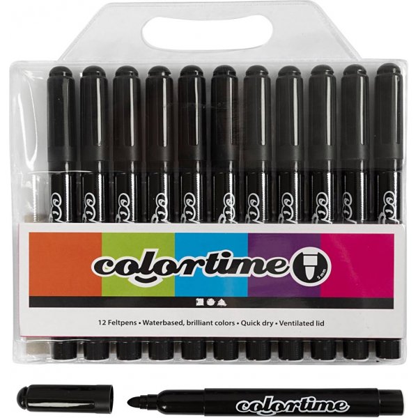 Colortime Bleistifte - Schwarz - 5 mm - 12 Stk Colortime Bleistifte - Schwarz - 5 mm - 12 Stk