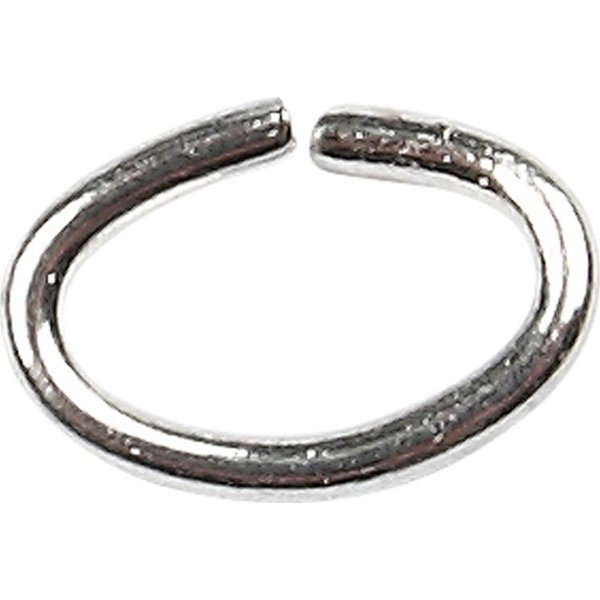 Ovale Ringe - versilbert - 50 Stk