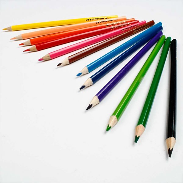 Colortime Buntstifte - gemischte Farben - 12 Stk Colortime Buntstifte - gemischte Farben - 12 Stk