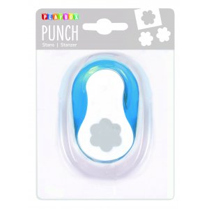 Stanzblume 2,5 cm - Blau/Wei�
