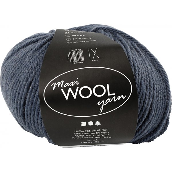 Wollgarn - Blau - 100 g Wollgarn - Blau - 100 g