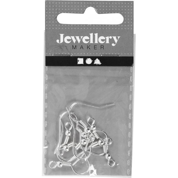 Französische Ohrhaken - versilbert - 10 Stk Französische Ohrhaken - versilbert - 10 Stk