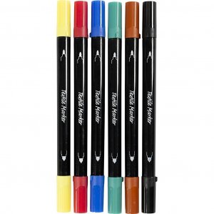 Textilmarker - Standardfarben - 6 Stk Textilmarker - Standardfarben - 6 Stk