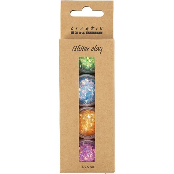 Glitzer-Ton, schillernde Farben 4x5 ml Glitzer-Ton, schillernde Farben 4x5 ml