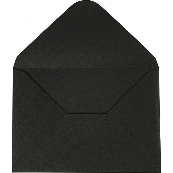 Umschlag - schwarz - 11,5 x 16 cm - 10 Stk